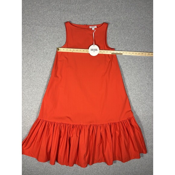 Christopher John Rogers for Target Orange Midi Sleeveless Dress Tiered Size XS - Picture 3 of 9